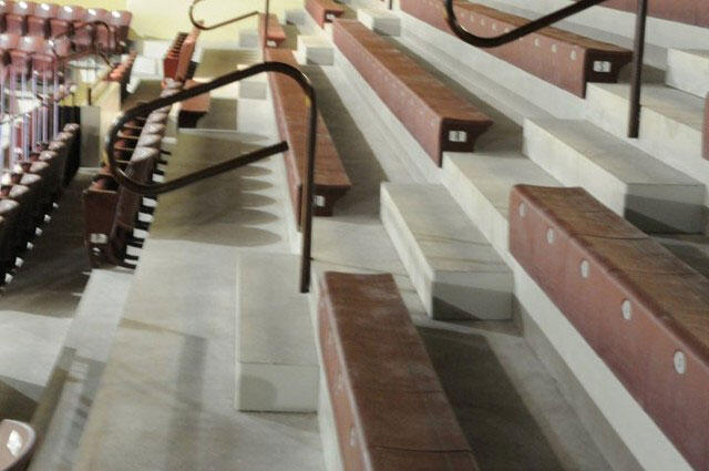 sitting arrangement on concrete stairs 3