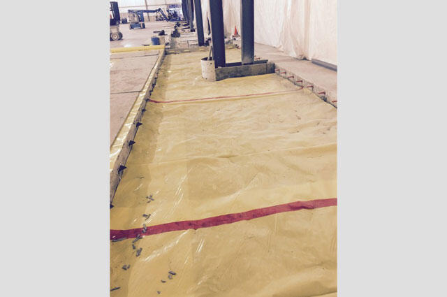 yellow concrete cover